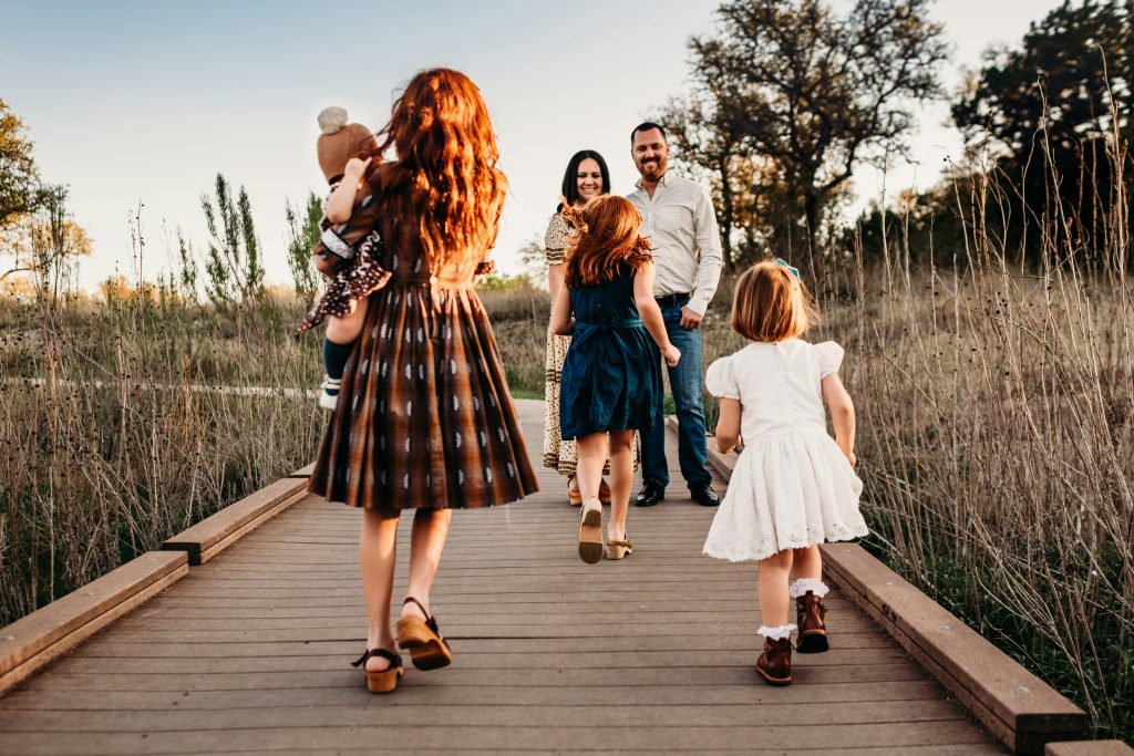 Family exploring