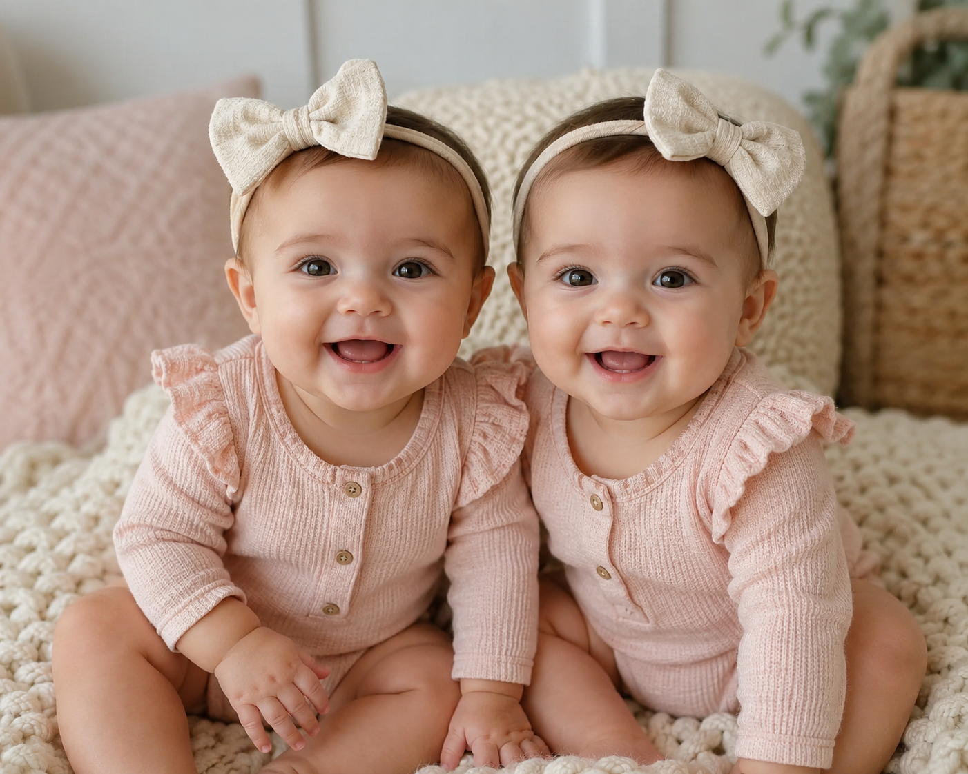 Twin baby girls