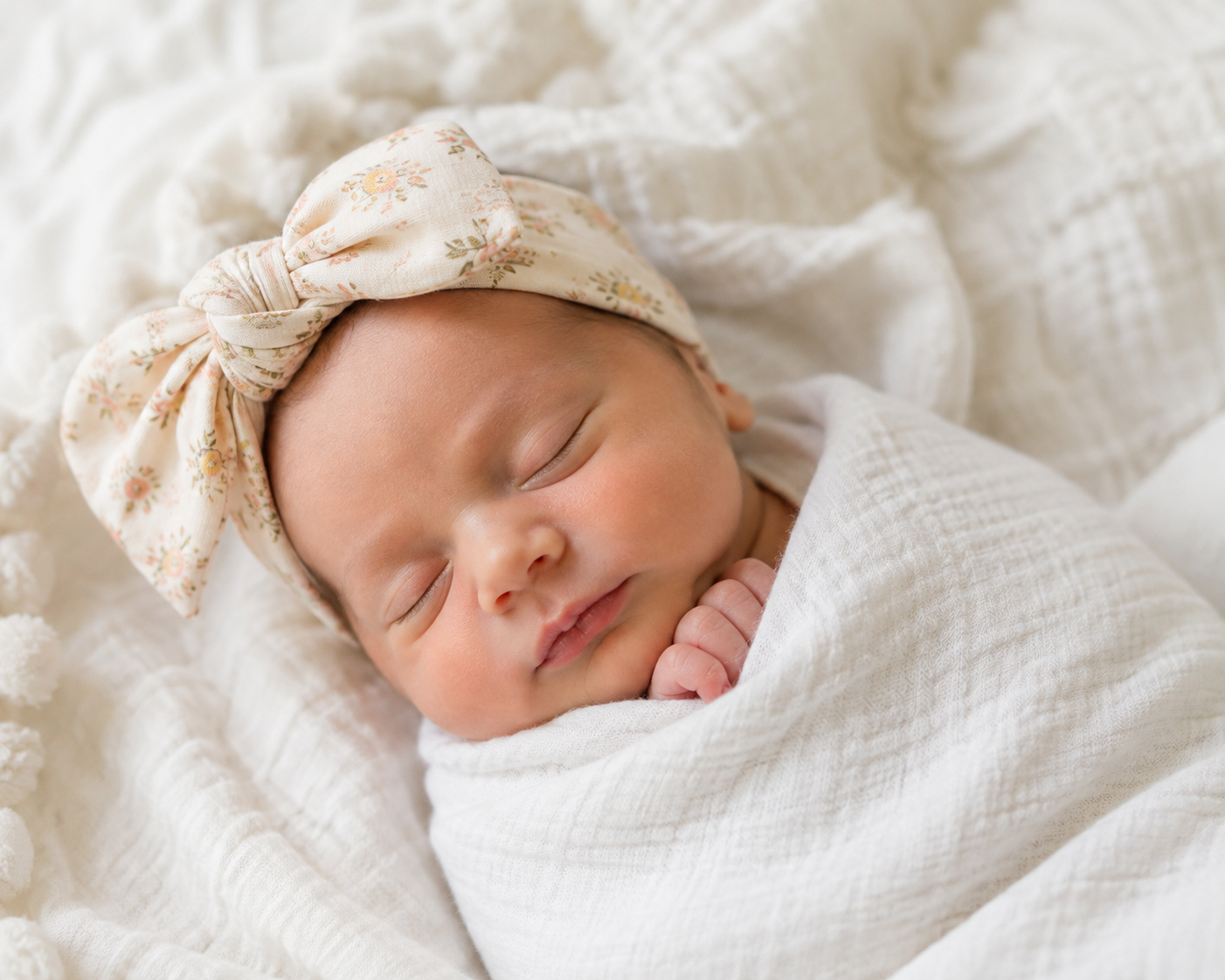 Newborn baby girl sleeping