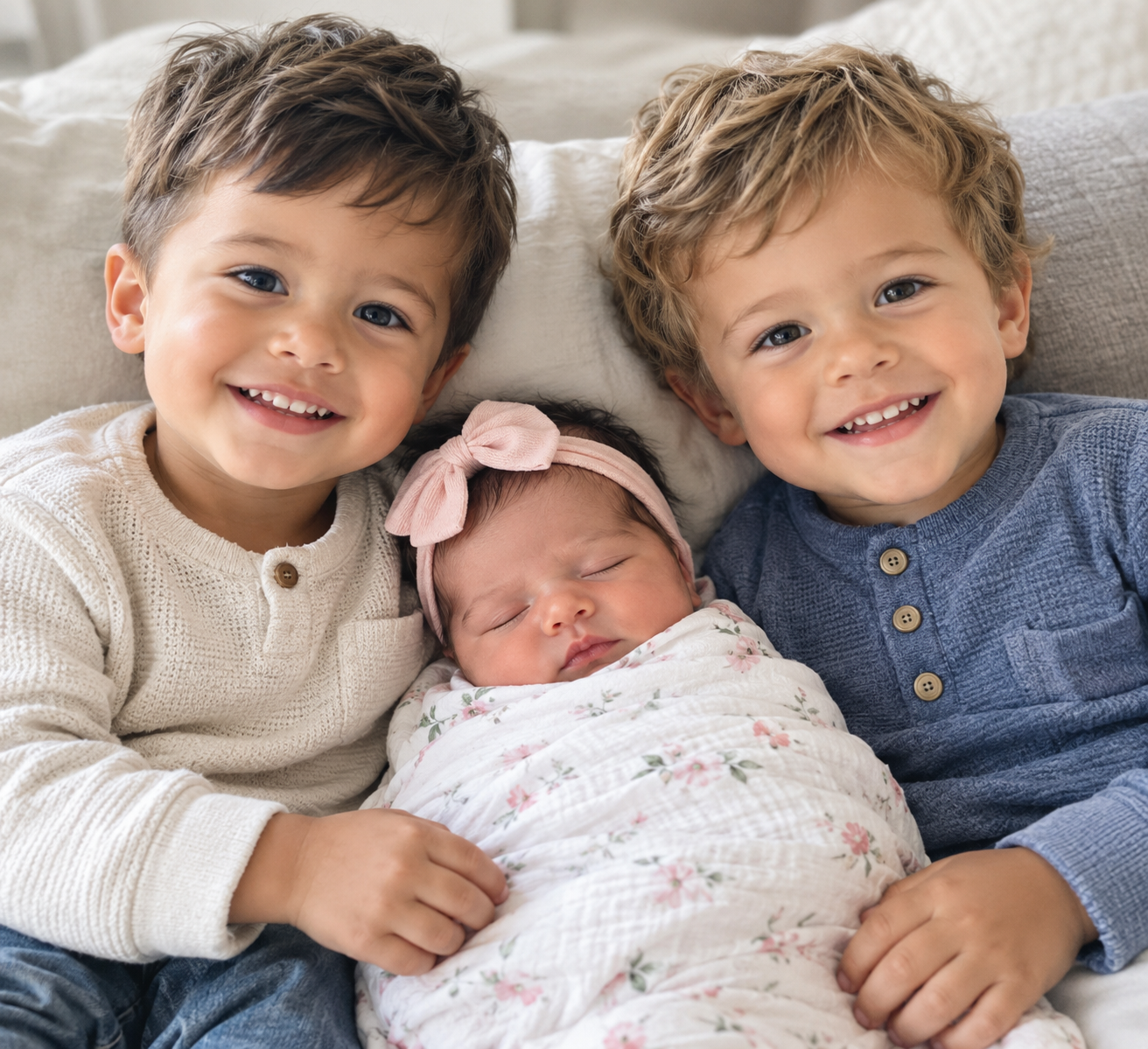 toddlerboysandnewborngirl two toddler boys and newborn girl